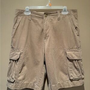 Old Navy Tan Cargo Shorts Relaxed Fit Knee-Length